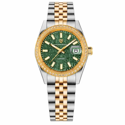 Мужские часы Pagani Design PD-1794M Silver-Gold-Green